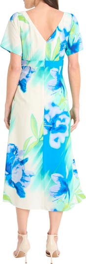 Georgette Short Sleeve Midi Dress