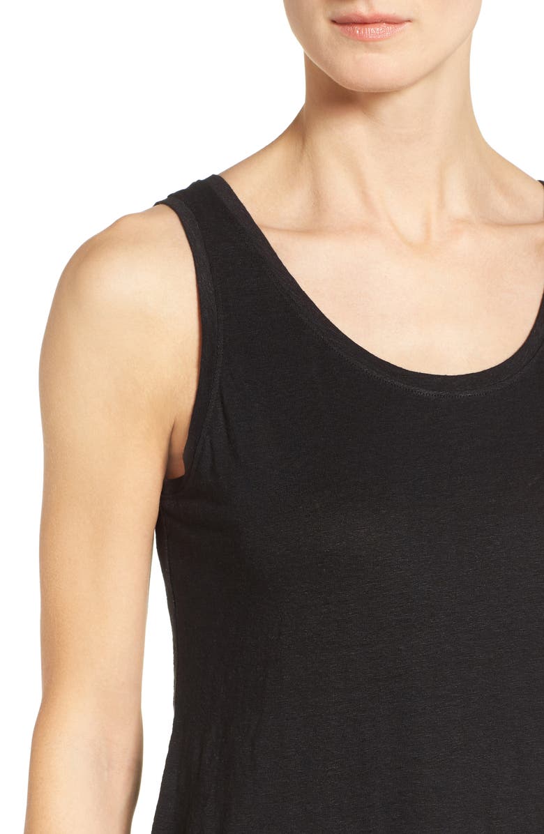Eileen Fisher U-Neck Organic Linen Tank, Alternate, color,