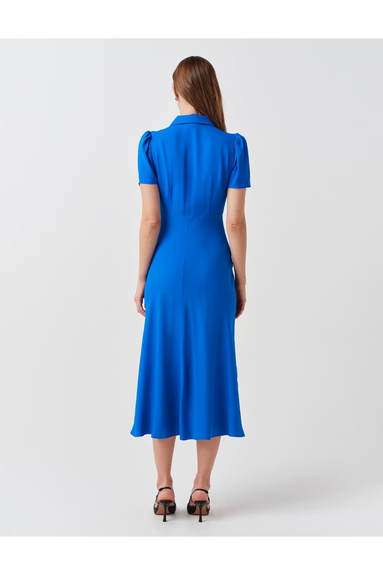 Verity Crepe Puff Sleeve Midi Dress, Alternate, color, Blue