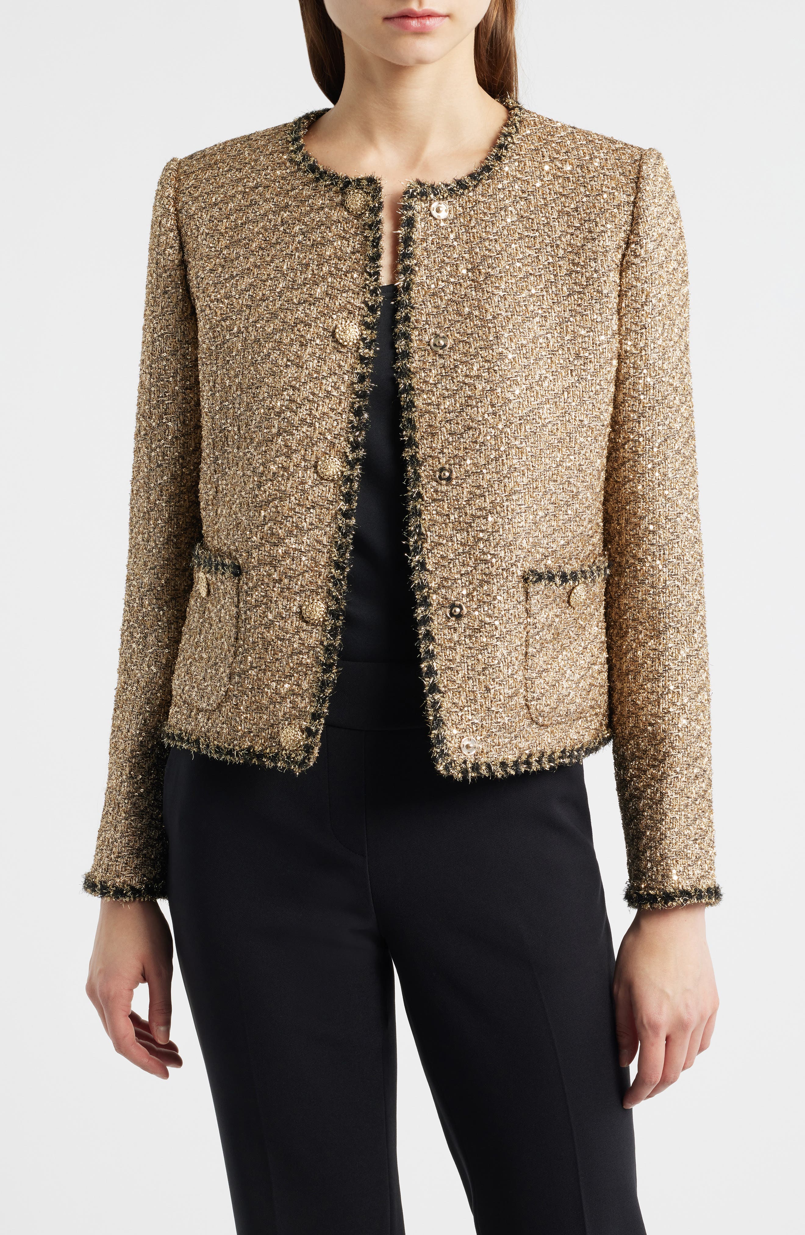 The Ramy Metallic Tweed Jacket (Women) | Nordstrom