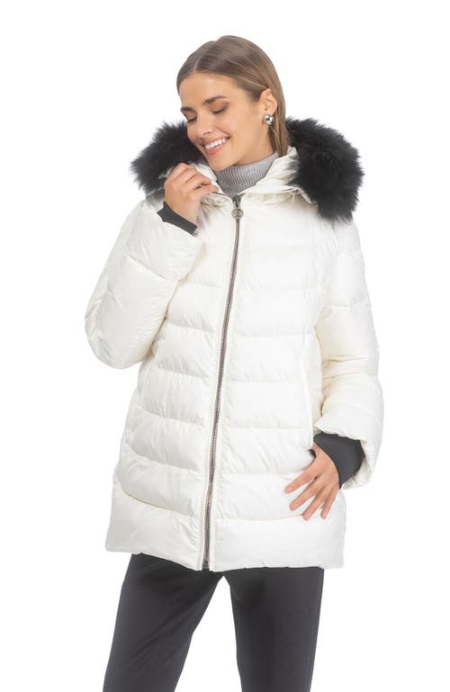 Gorski Apres-ski Mid Jacket With Detachable Toscana Lamb Hood Trim In Neutral