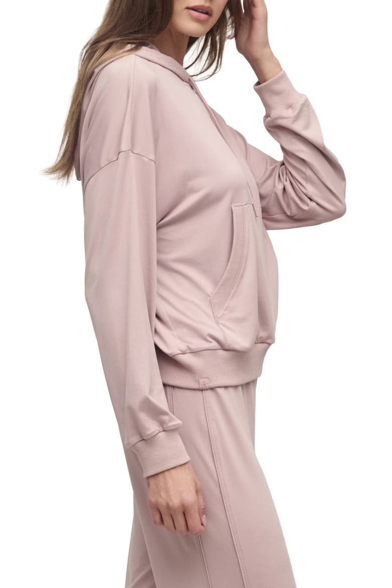 Butterchic Crop Hoodie, Alternate, color, TEABERRY