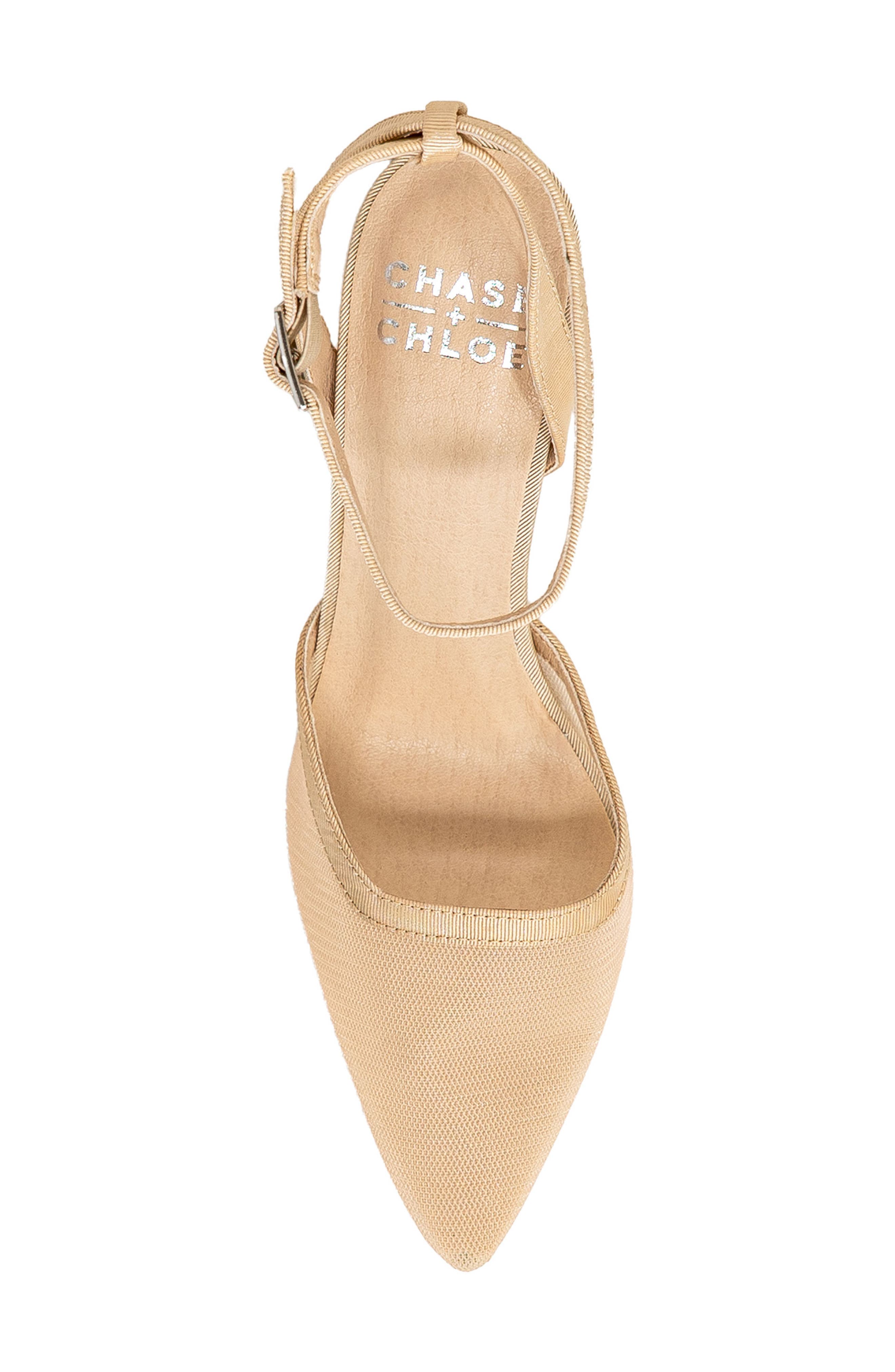 Sheer Mesh Pointed Toe Pump, Alternate, color, BEIGE
