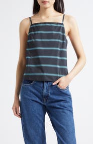 STAUD Maisie Square Neck Sleeveless Top