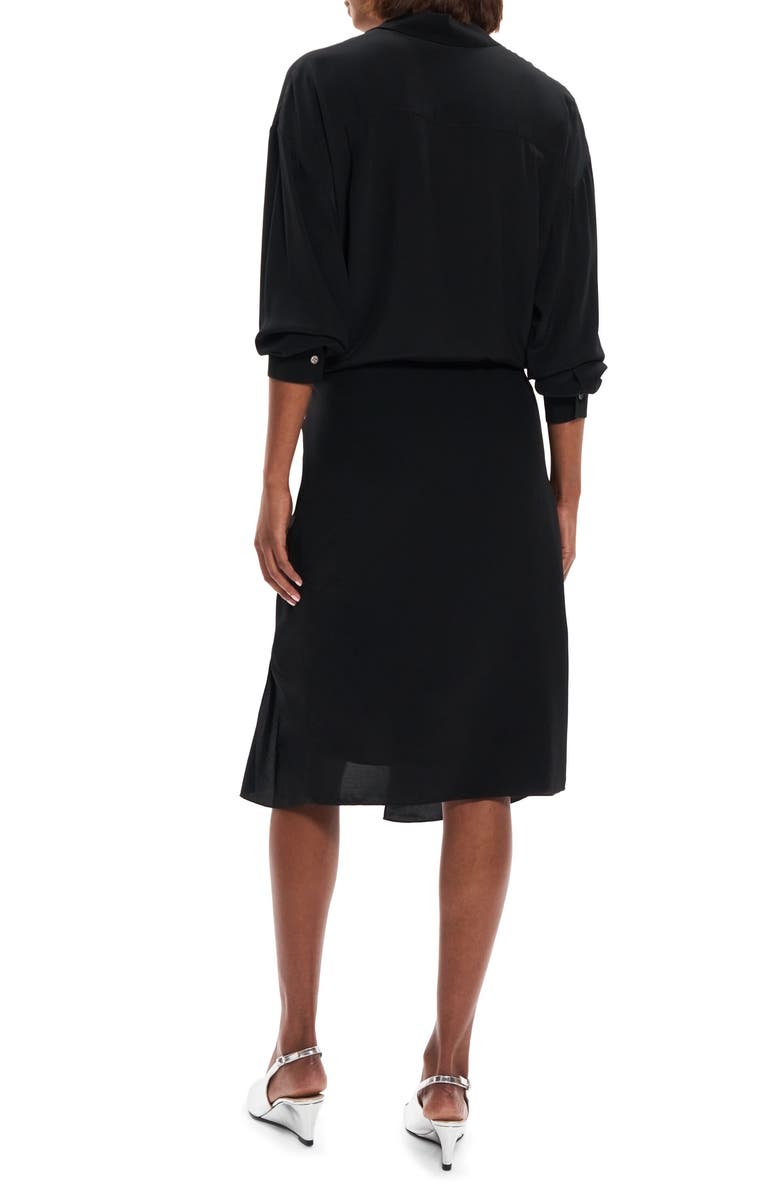 Theory Sarong Skirt Long Sleeve Shirtdress, Alternate, color, 