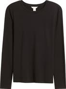 Caslon® Crewneck Long Sleeve T-Shirt