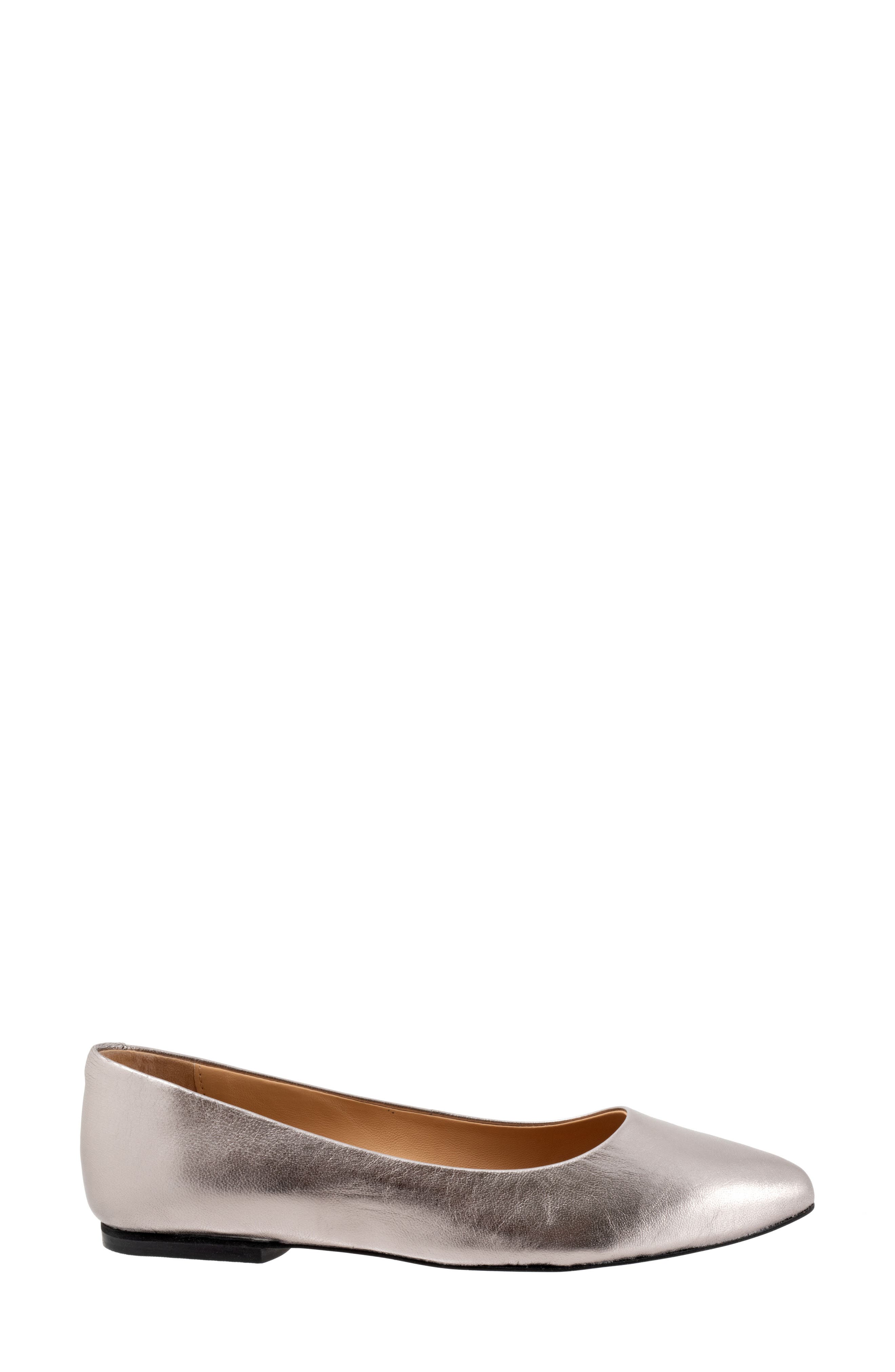 Estee Ballet Flat, Alternate, color, PEWTER METALLIC