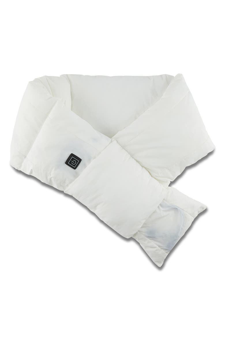 HELIOS THE HEATED COAT Paffuto Heated Scarf, Alternate, color, White