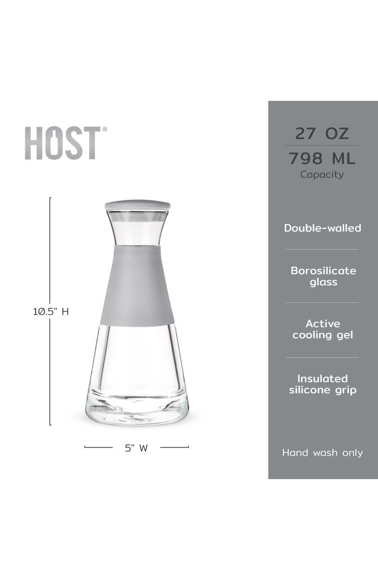 HOST Glass FREEZE Carafe with Lid, Alternate, color, Grey