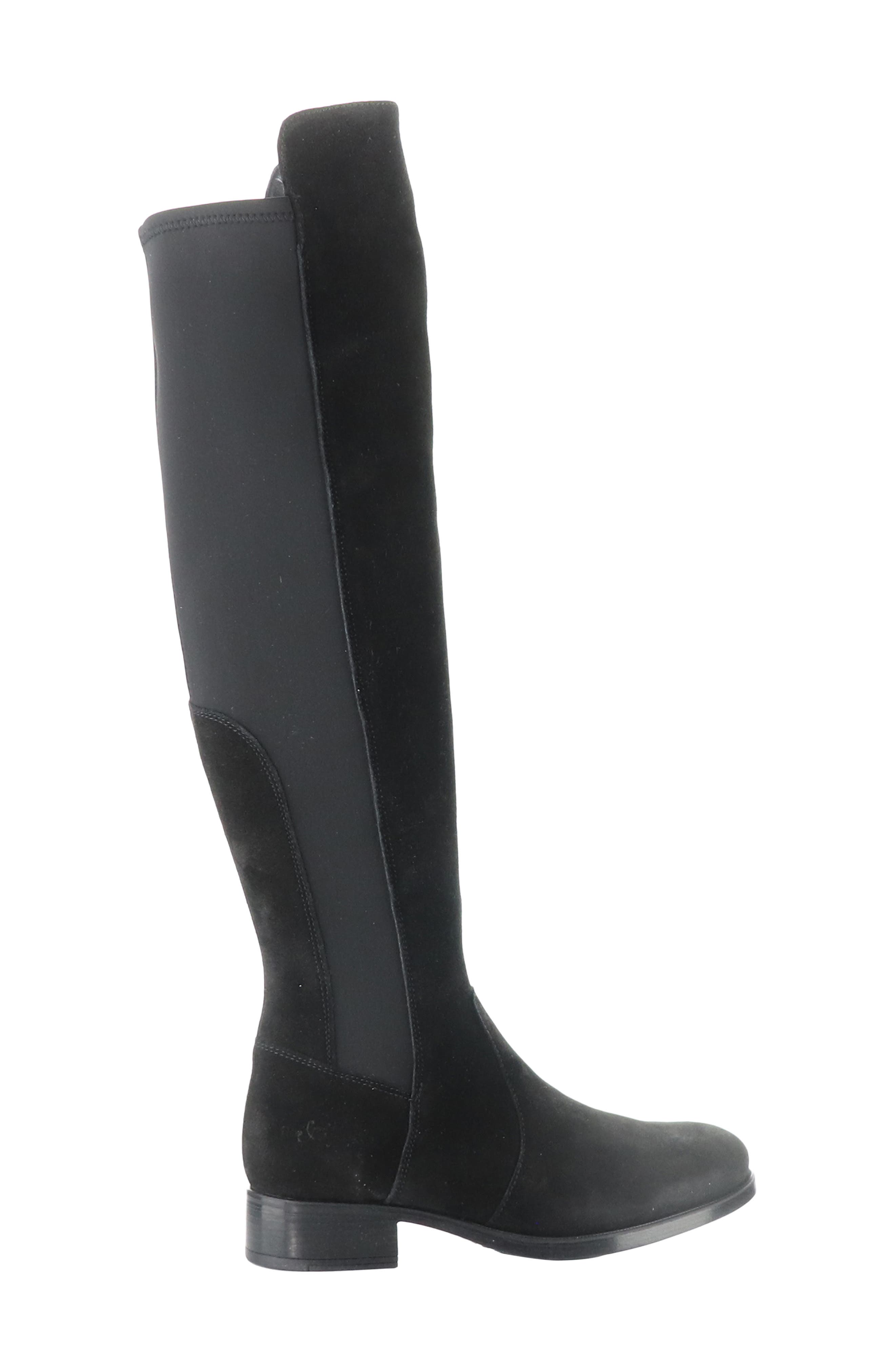 Bunt Waterproof Over the Knee Boot, Alternate, color, BLACK SUEDE/TRICO
