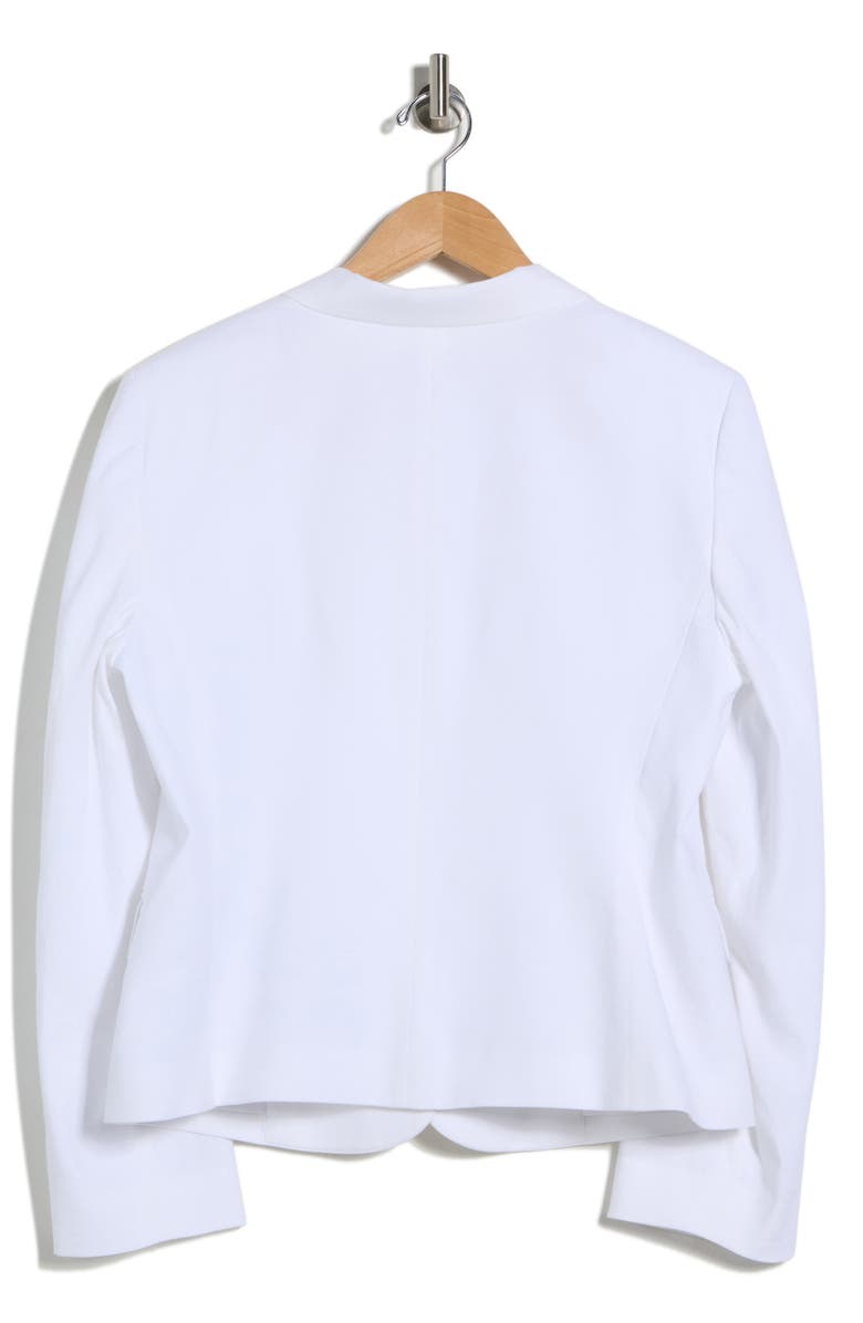 Theory Shrunken Stretch Linen Blend Blazer, Alternate, color, 