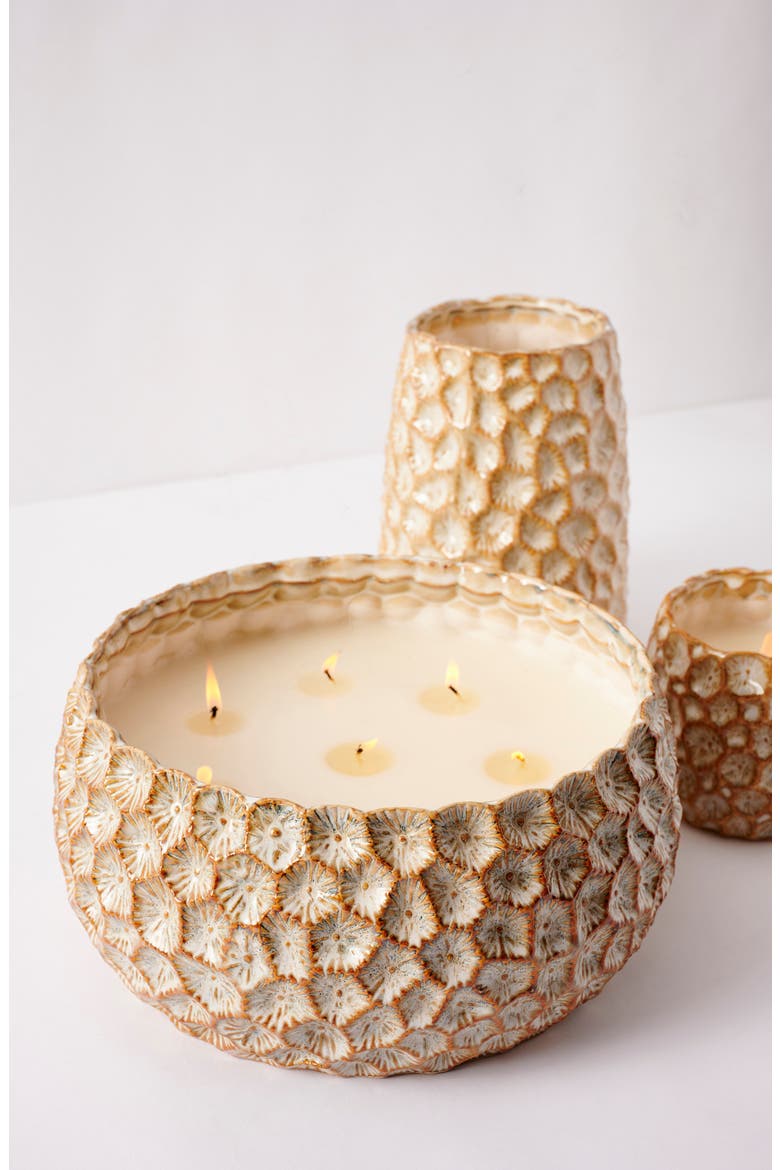 Small Honeycomb Scented Candle, Alternate, color, TONKA AND TOBACCO LEAF