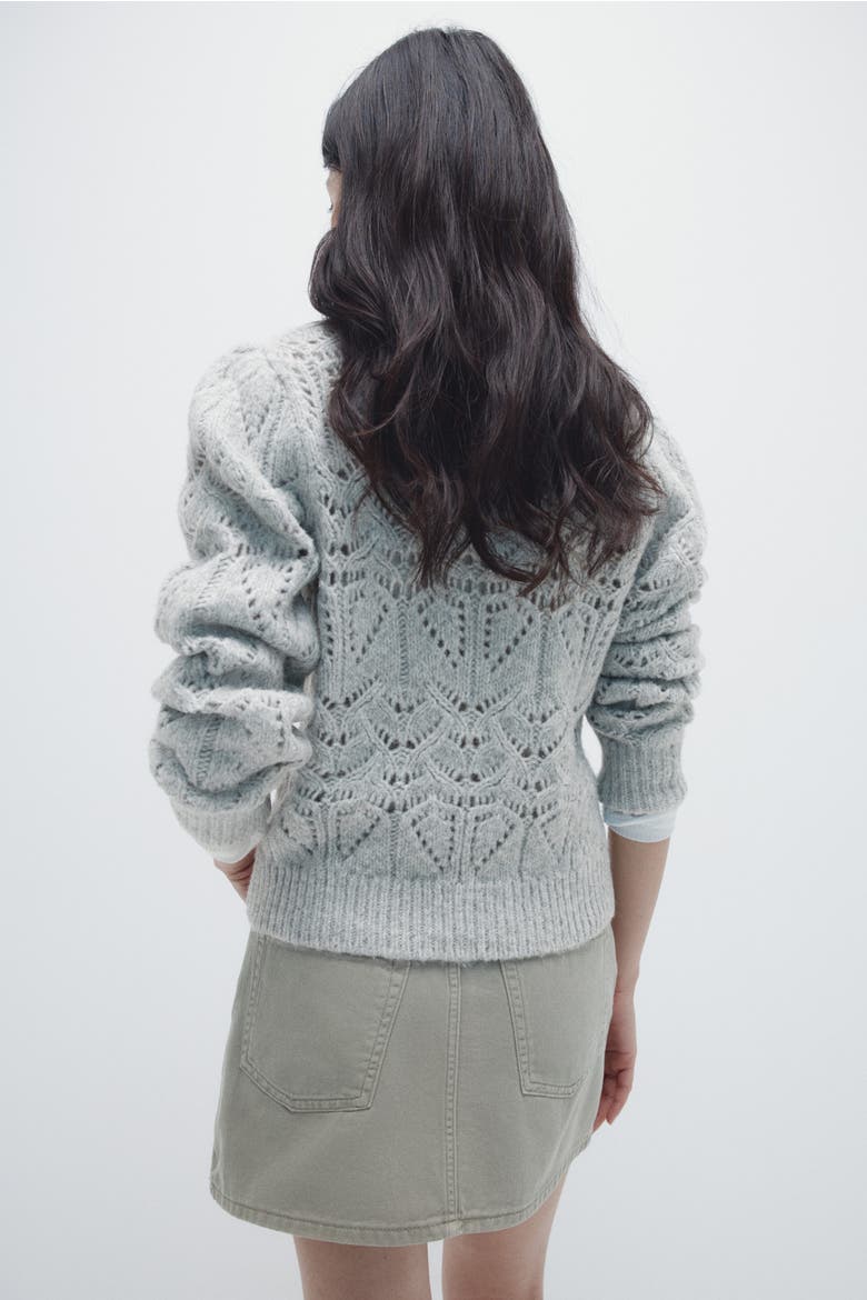 Pointelle-knit Jumper, Alternate, color, Light gray