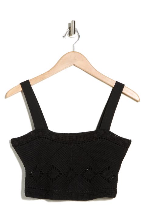 Mayon Crochet Knit Crop Camisole