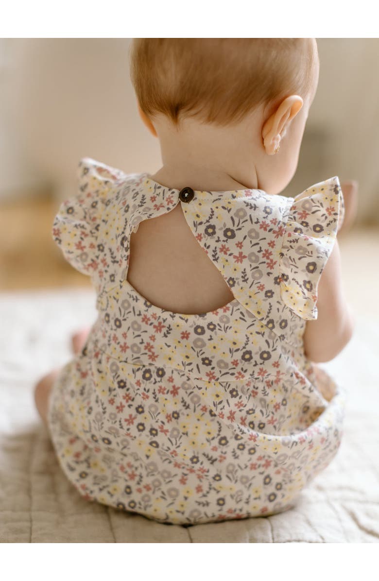 Colored Organics Sommer Organic Tank Romper, Alternate, color, Giada Floral / Lilla