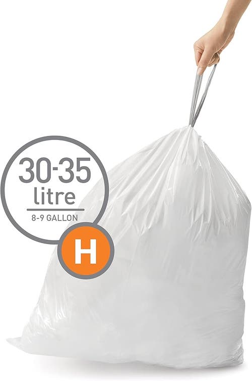 Simplehuman Code H Custom Fit Liners With Quick Dispense Packs In White