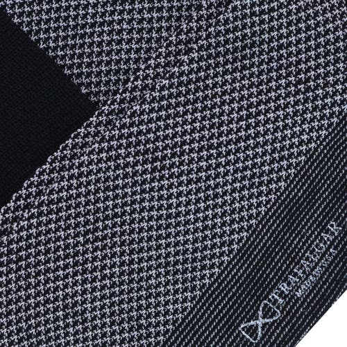 Trafalgar Clayton Birdseye Over The Calf Mercerized Cotton Socks In Black And Ash