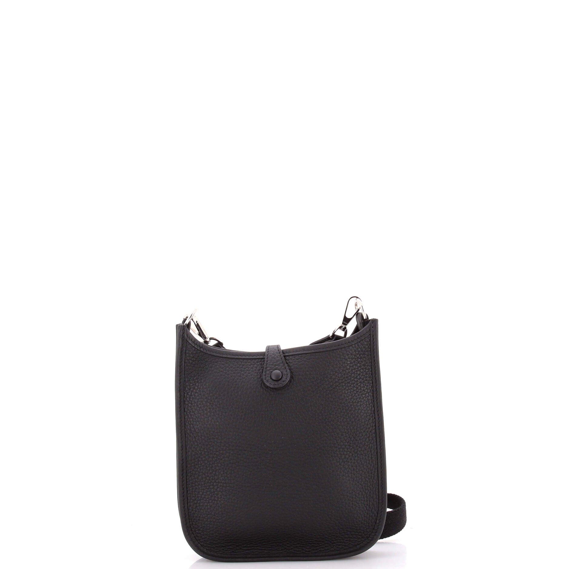 Pre-Owned Hermes Evelyne Bag Gen III Clemence TPM, Alternate, color, Noir