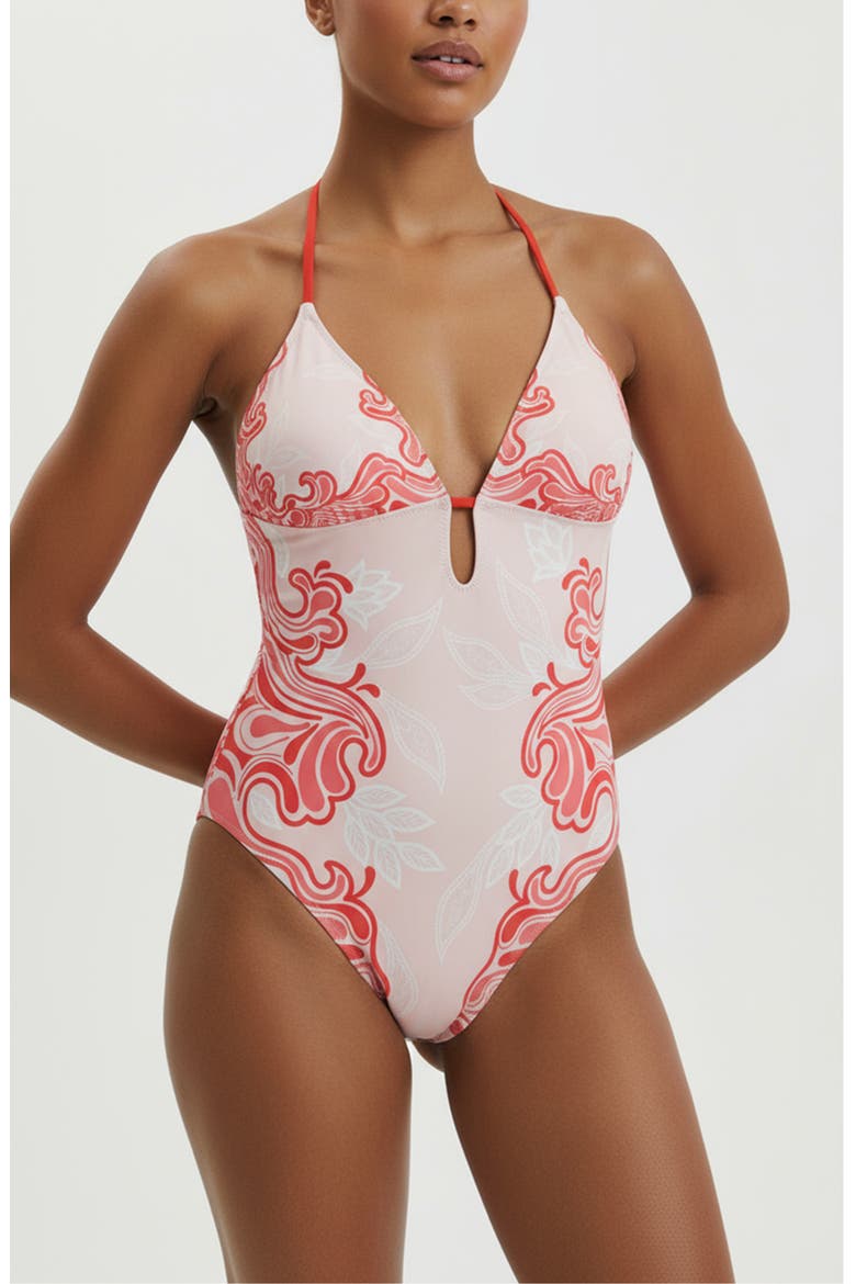Ember Reversible One Piece Swimsuit, Main, color, Red