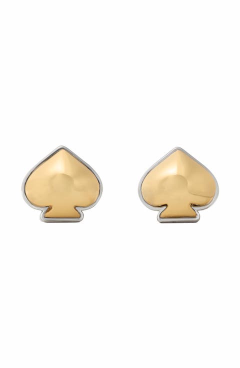 spade stud earrings