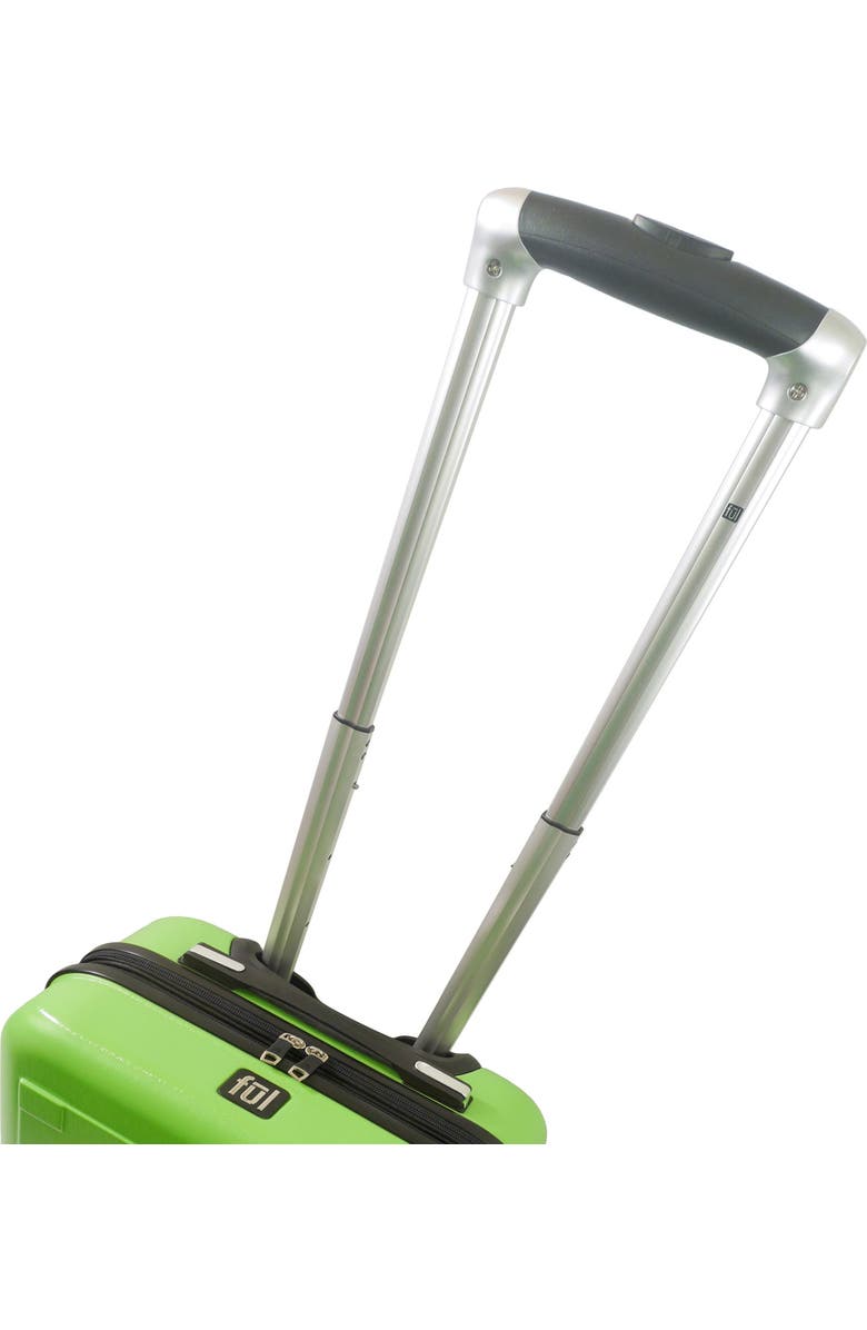 Ful Minecraft Creeper Big face 21.5" Expandable Carry-On Spinner Luggage, Alternate, color, Green