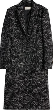 Dries Van Noten Raftan Abstract Swirl Jacquard Coat