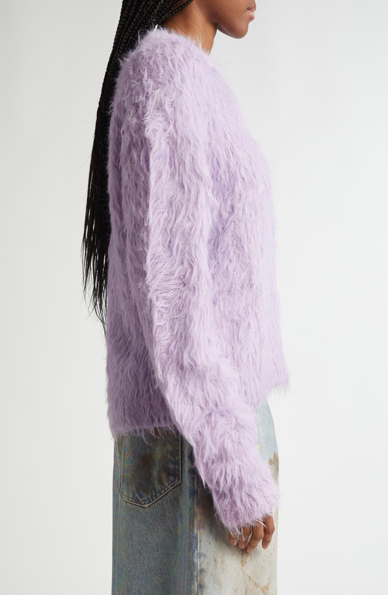 Acne Studios Klux Fuzzy Crewneck Sweater, Alternate, color, 