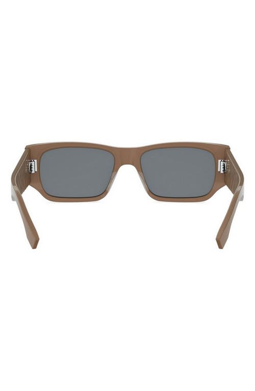 Fendi Ff Squared 54mm Rectangular Sunglasses In Brown