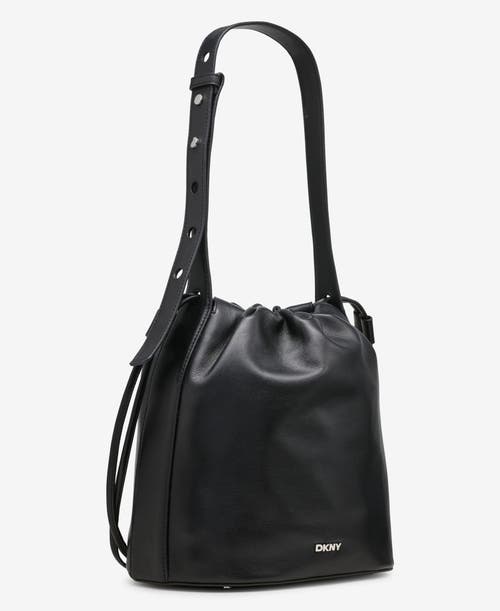 Dkny Channing Drawstring In Black/silver