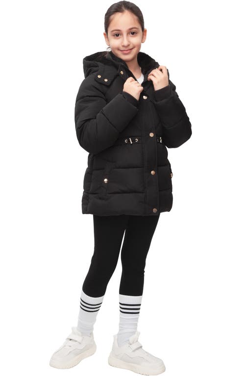 Rokka&rolla Kids' Timeless Quilted Coat In Black