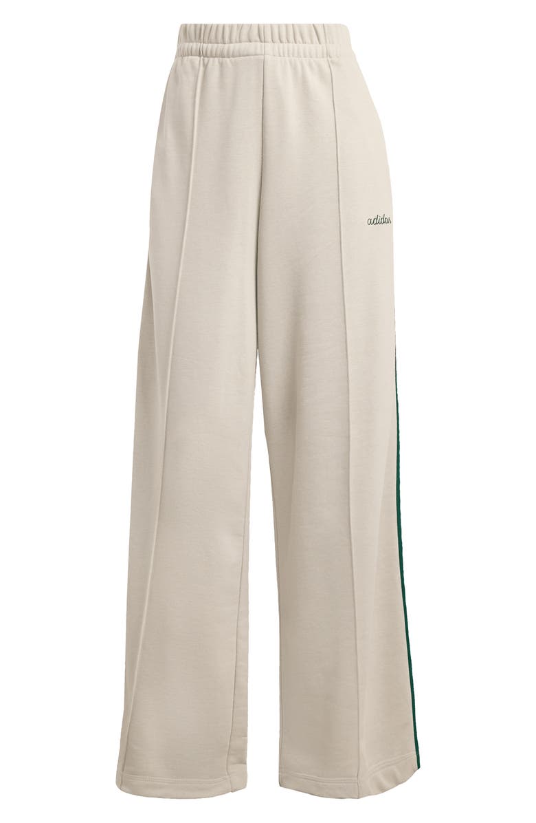 adidas Wide Leg Track Pants, Main, color, Wonder Alumina/ Green