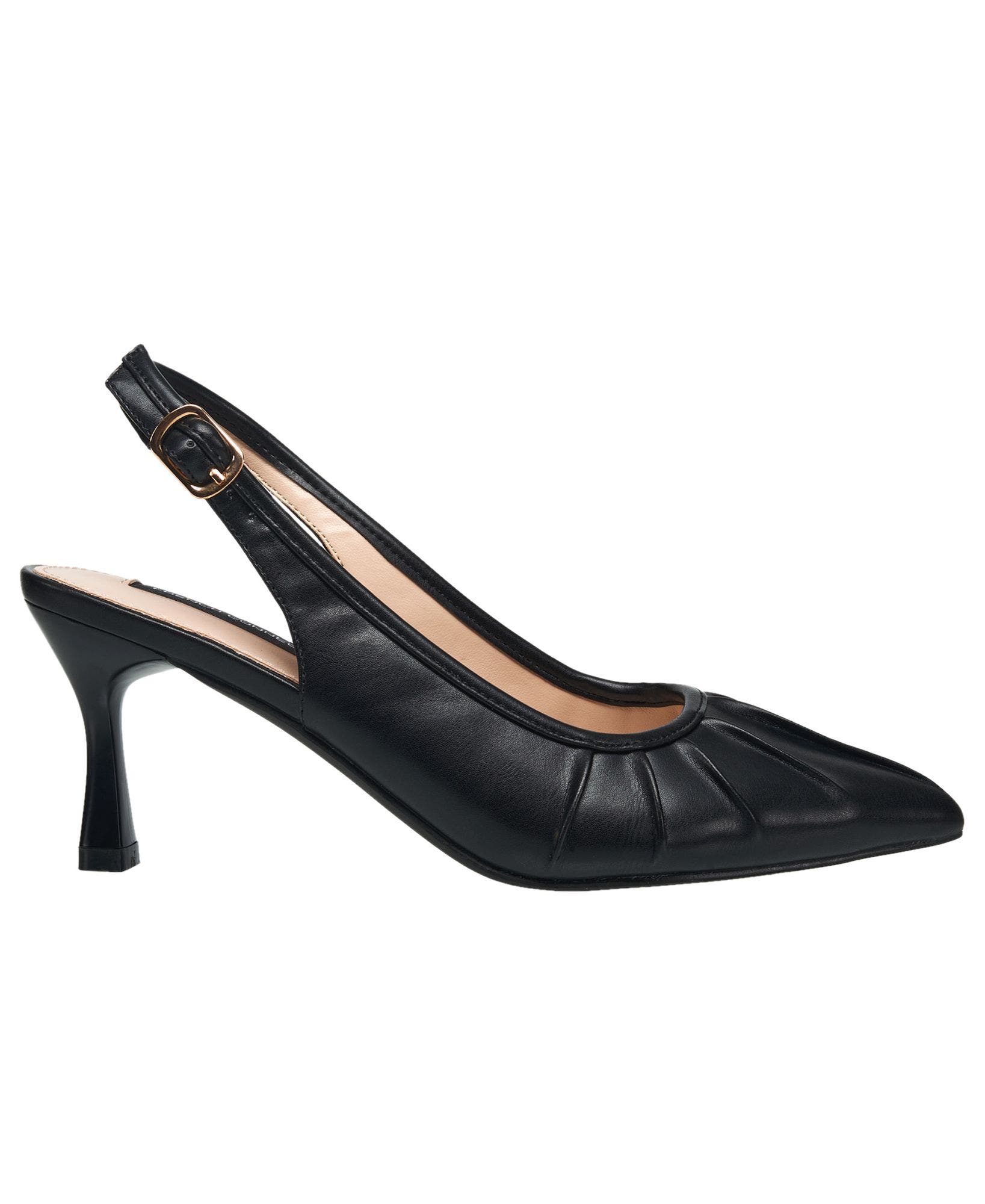 Ruched Kitten Heel, Alternate, color, Black