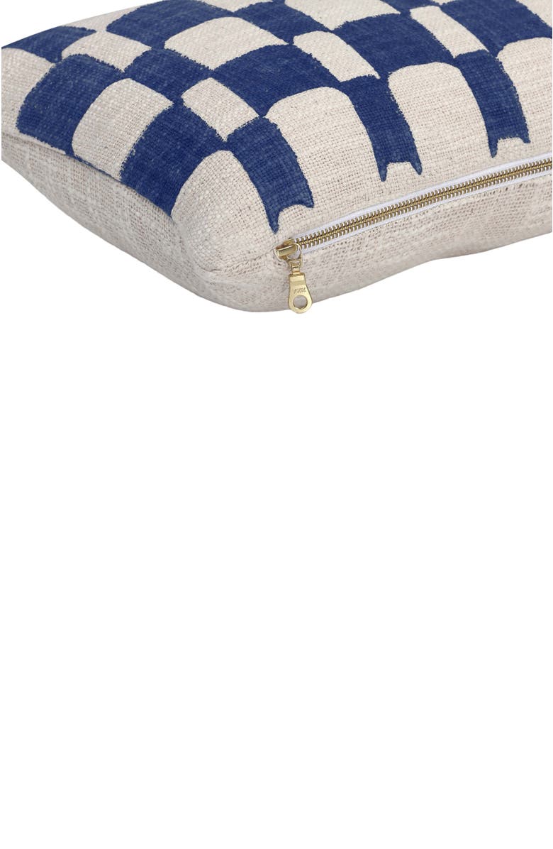 Casa Amarosa Checkered Block Printed Pillow - Cover Only, Alternate, color,