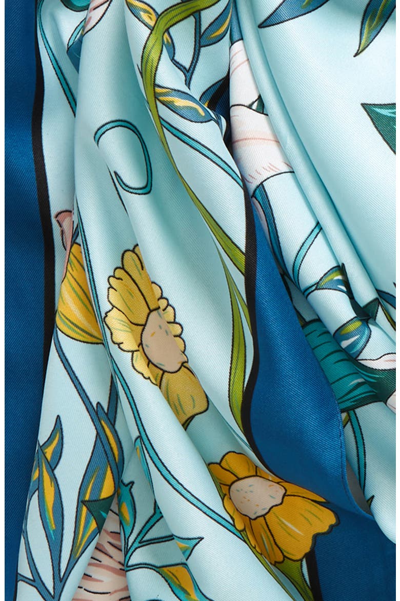 Butterfly Floral Scarf, Alternate, color, BLUE MULTI