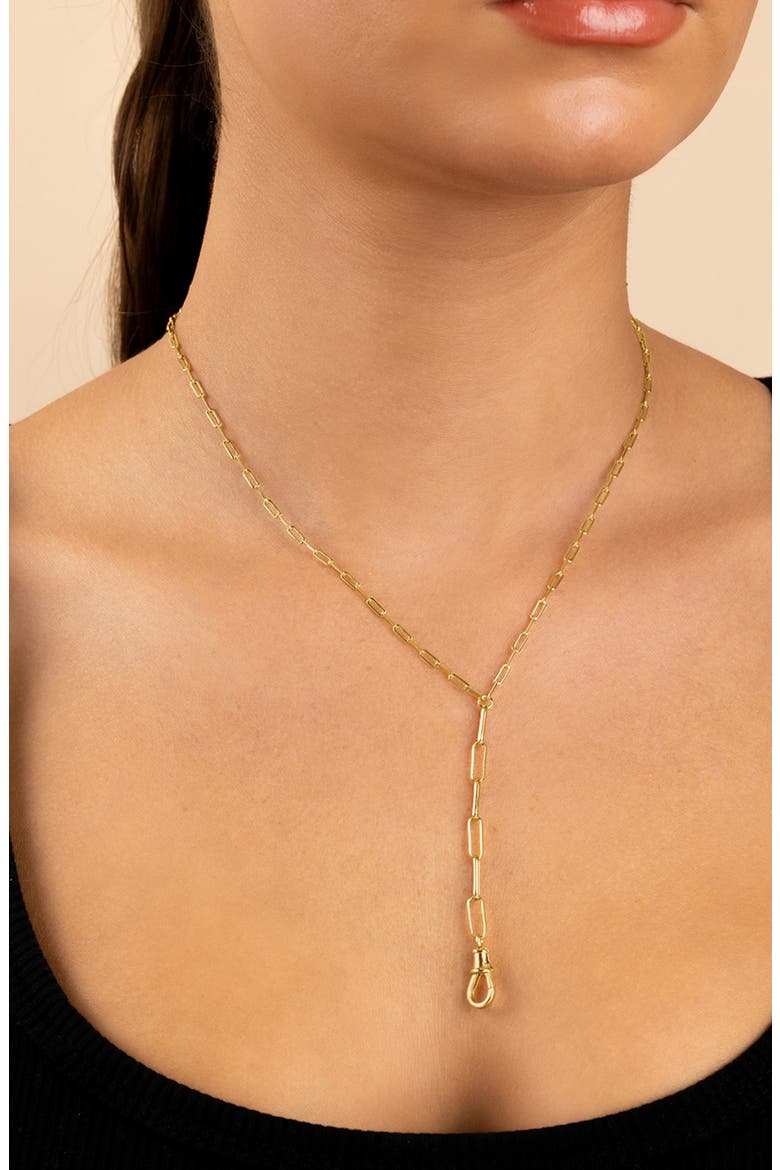 Collins Chainlink Y-Drop Necklace, Alternate, color, GOLD