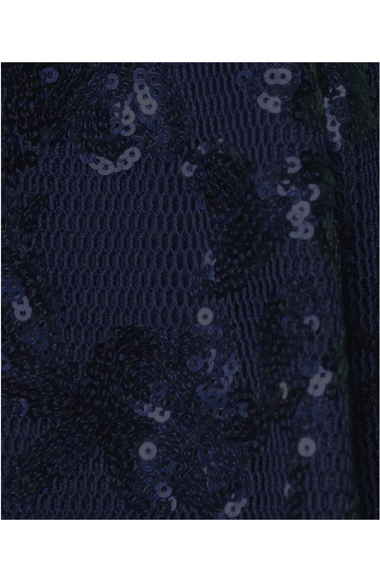 Lands' End Sequin Lace Mid Rise Midi Skirt, Alternate, color, Deep Sea Navy