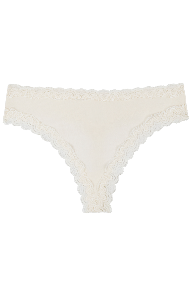 Uwila Warrior Soft Silk Thong Underwear, Main, color, Winter White