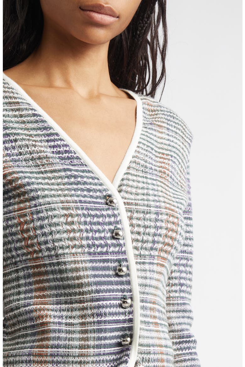 Nadialine Knit Jacket, Alternate, color, DARK HUNTER GREEN MULTI