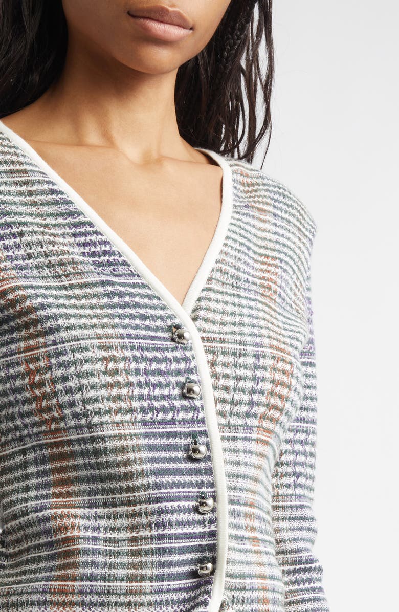 Veronica Beard Nadialine Knit Jacket, Alternate, color, Dark Hunter Green Multi