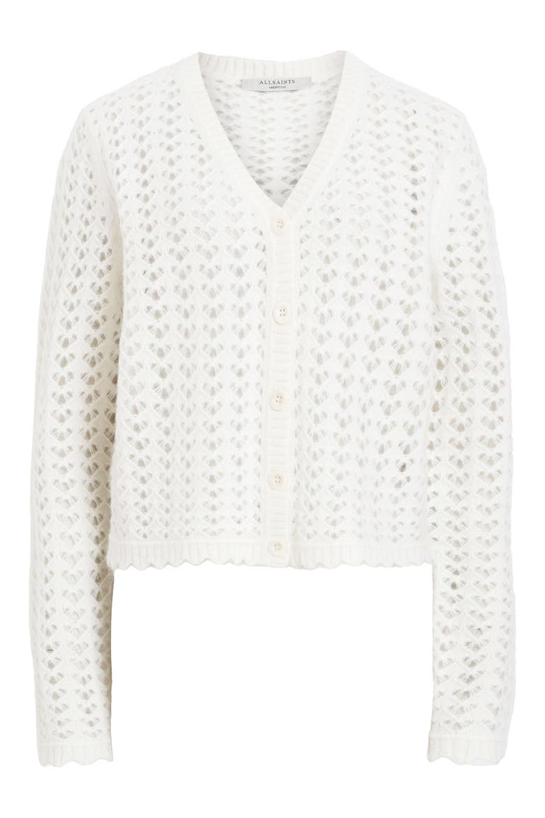 Vivian Open Stitch Cardigan, Alternate, color, CHALK WHITE