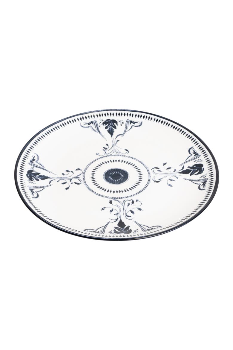 Bruges Porcelain 4-Piece Dinner Plate Set, Main, color, Blue