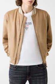 GUESS JEANS Faux Suede Bomber Jacket