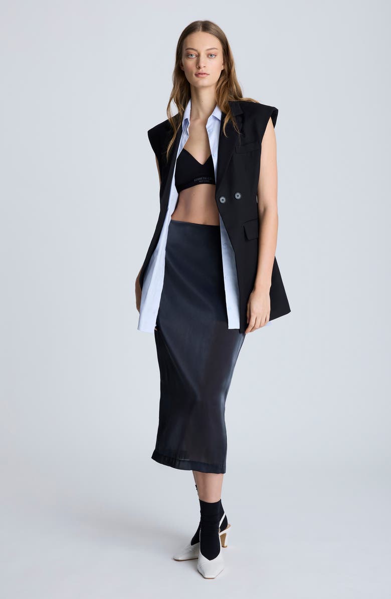 Kenneth Cole Sheer Pencil Skirt, Alternate, color, 