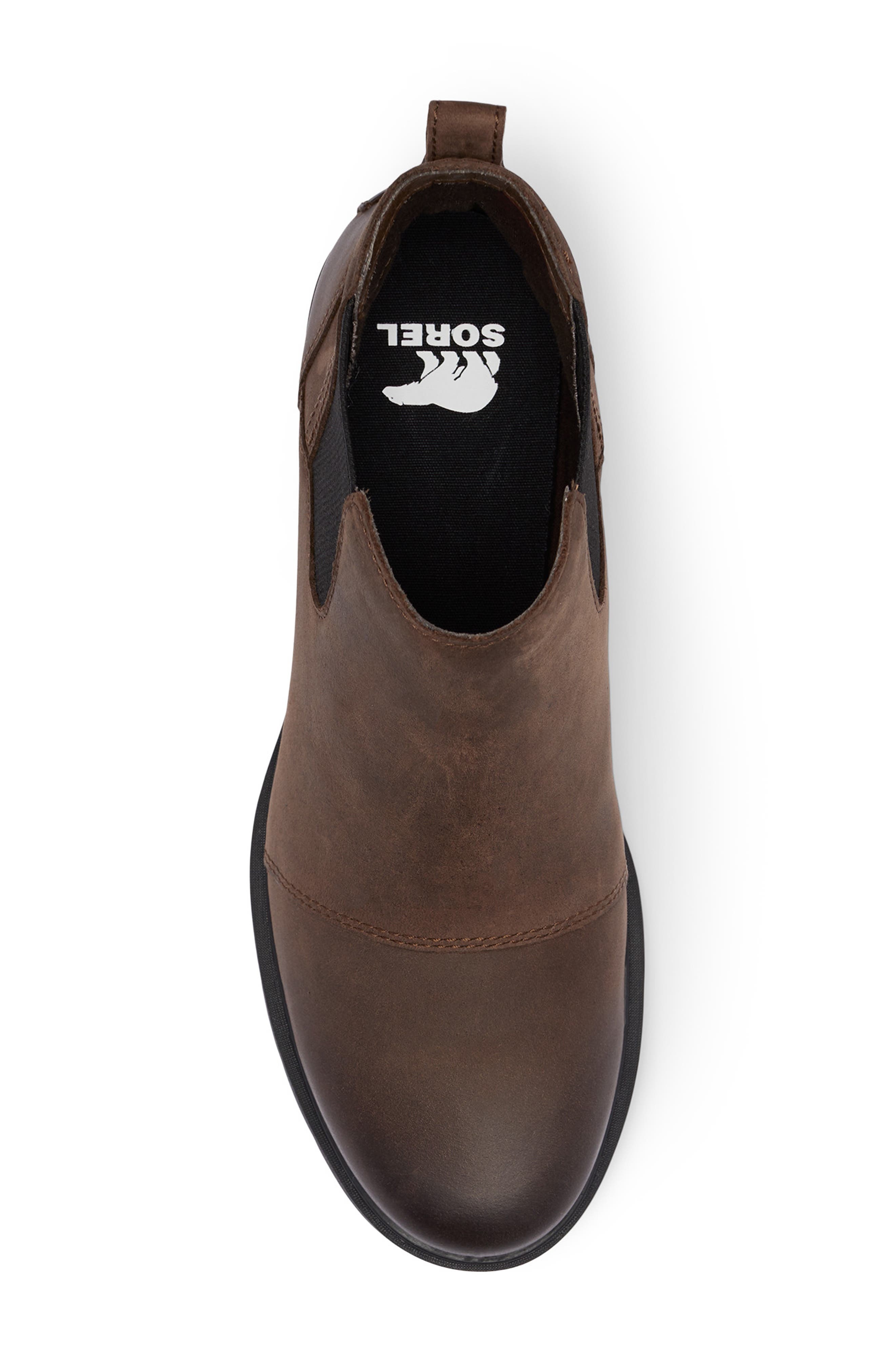 SOREL Emelie III Waterproof Chelsea Boot, Alternate, color, Tobacco/ Black