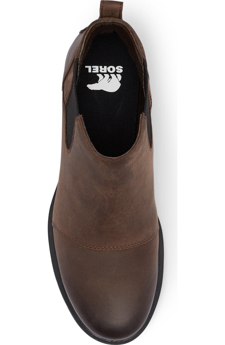 SOREL Emelie III Waterproof Chelsea Boot, Alternate, color, Tobacco/ Black