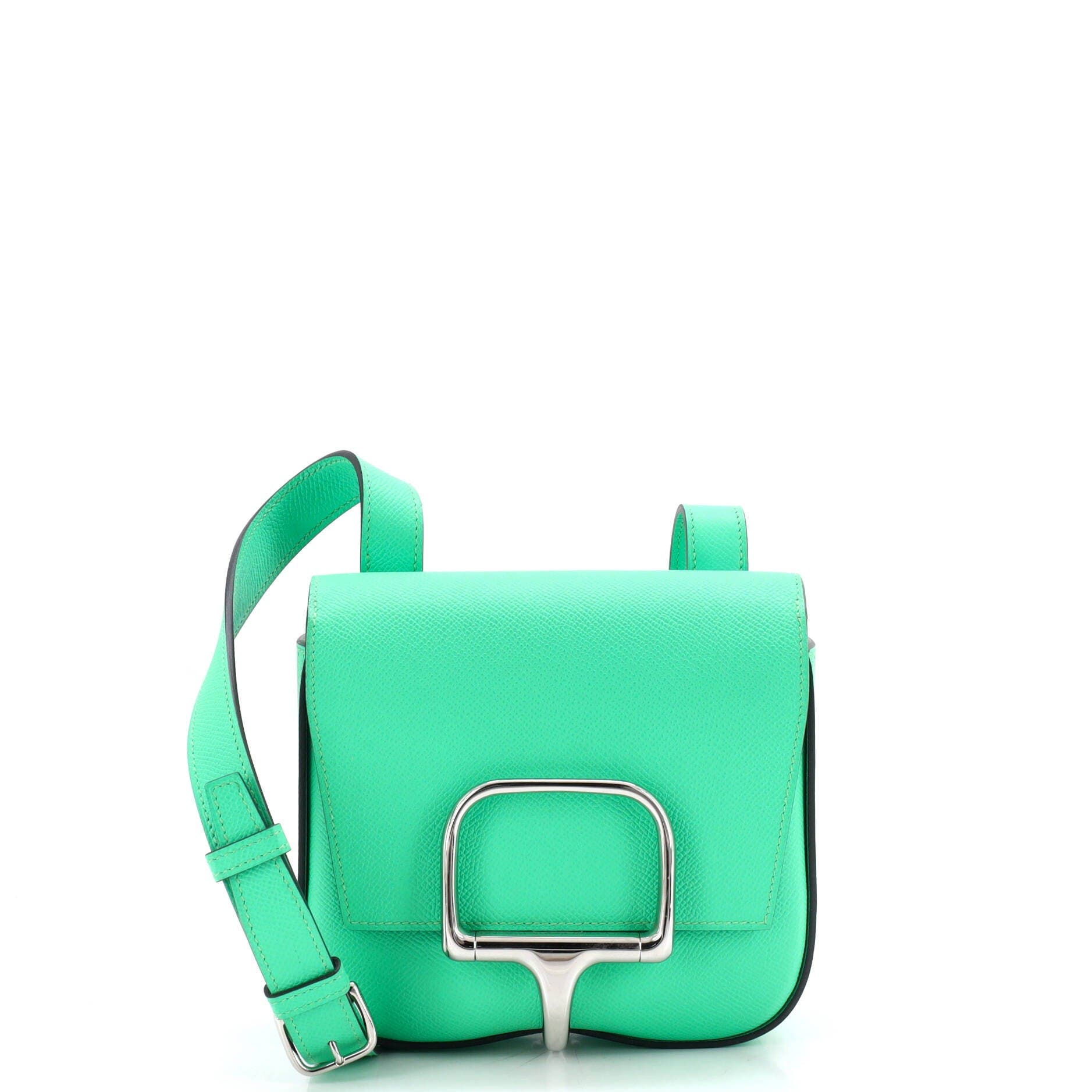 Pre-Owned Hermes Della Cavalleria Shoulder Bag Epsom Mini, Main, color, Vert Comics