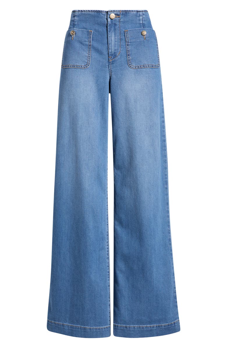 1822 Denim Bandless Wide Leg Sailor Jeans, Main, color, Yuta