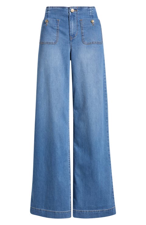 Bandless Wide Leg Sailor Jeans (Yuta)