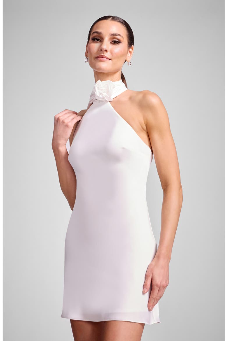 Lily Halter Minidress, Alternate, color, OFF WHITE