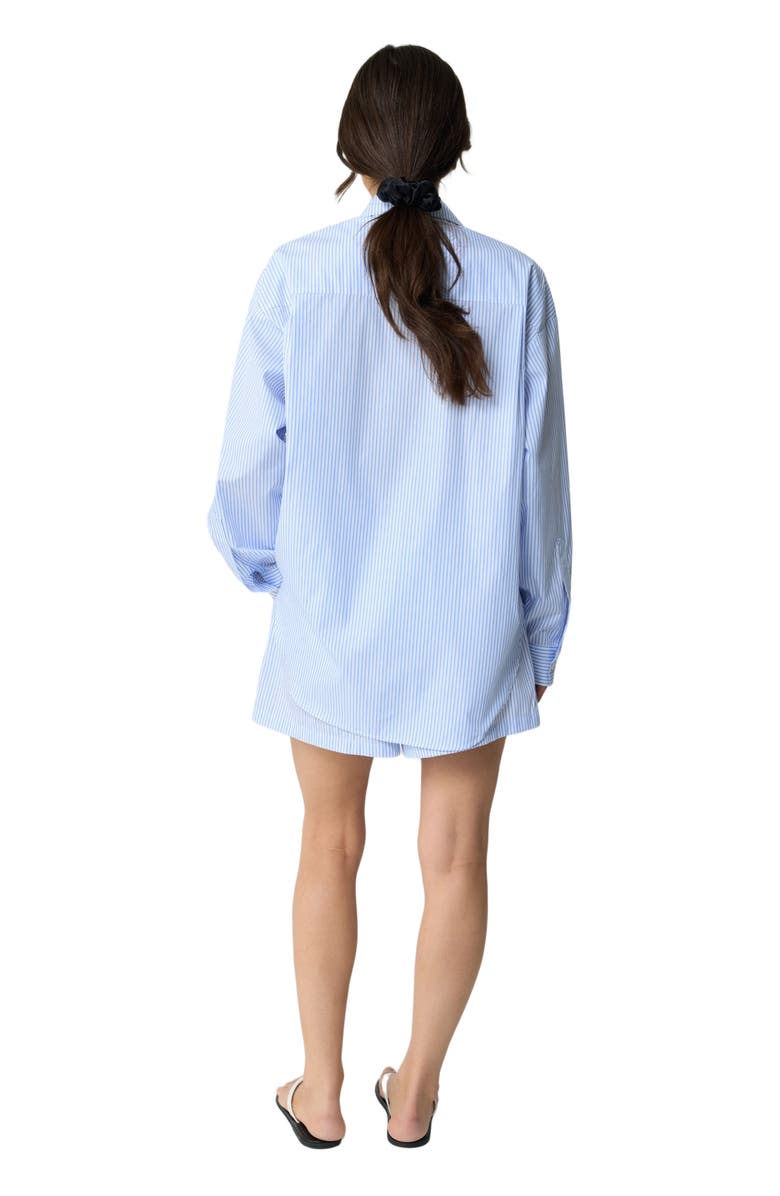 Almina Concept Oversized Cotton Shirt, Alternate, color, Craie Blue Stripe